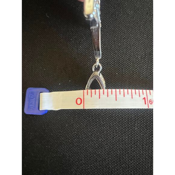 STAR OF DAVID SILVER PLATED AND CRYSTAL LARGE CHARM PENDANT - Picture 5 of 5